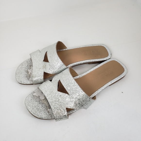 Olivia Miller Knights silver glitter slide sandals - Picture 8 of 10
